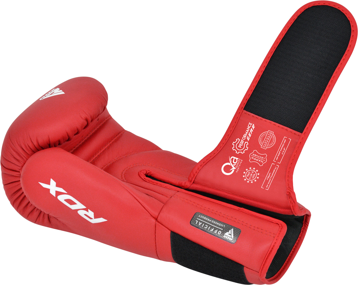 RDX IBA Boxhandschuhe für Amateur-Wettkämpfe, Rot