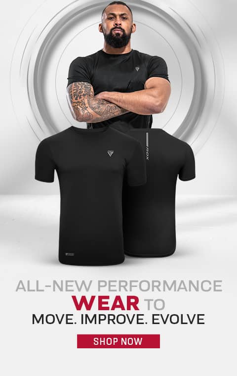 RDX T2 Schwarzes kurzärmeliges Schweißabsorbierendes Sport-T-Shirt