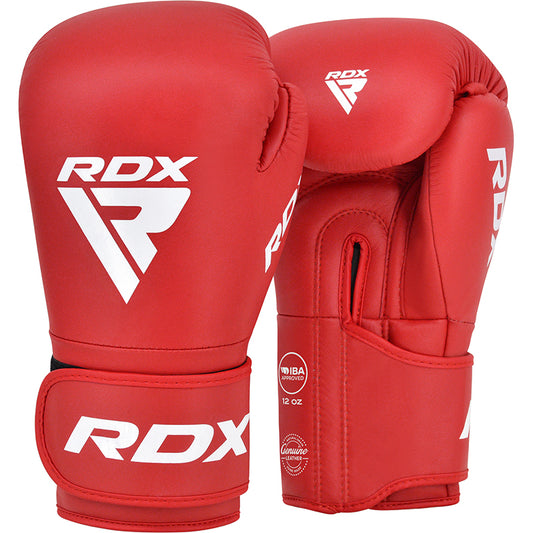 RDX IBA Boxhandschuhe für Amateur-Wettkämpfe, Rot