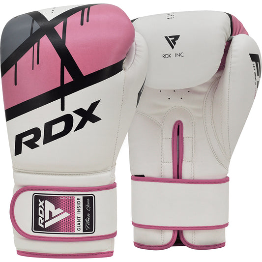 RDX F7 Training Boxhandschuhe Rosa Kunstleder Haken und Schleife für Frauen