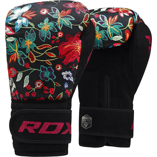 RDX FL3 Damen Boxhandschuhe Floral Kunstleder Haken und Schleife