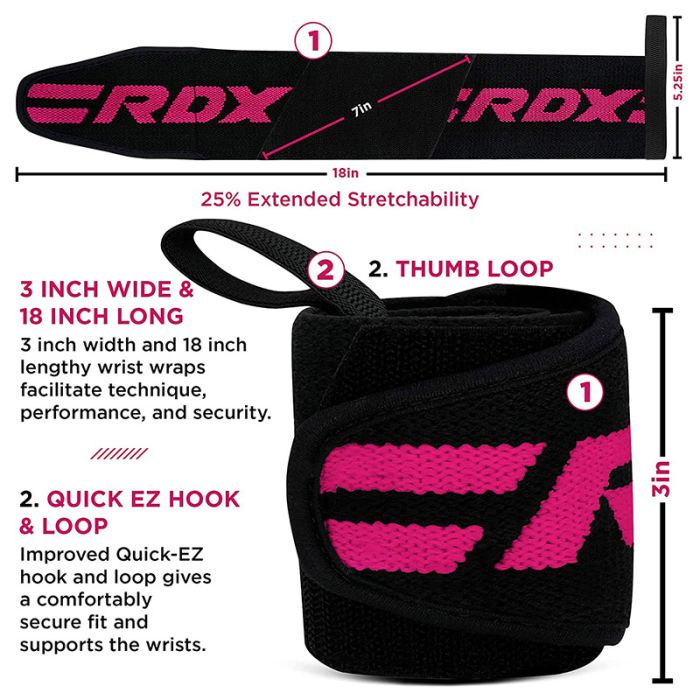 RDX W2P Frauen Kraftdreikampf Handgelenkbandage